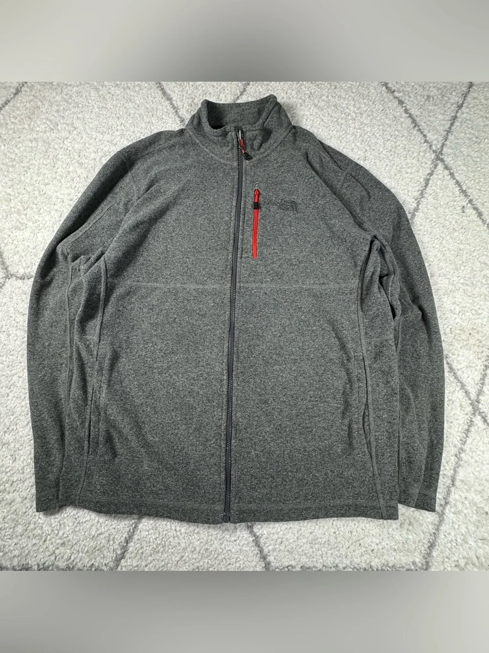 The North Face Men's Gray Full-Zip Fleece Jacket